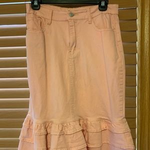 Jade Mackenzie colored denim skirt